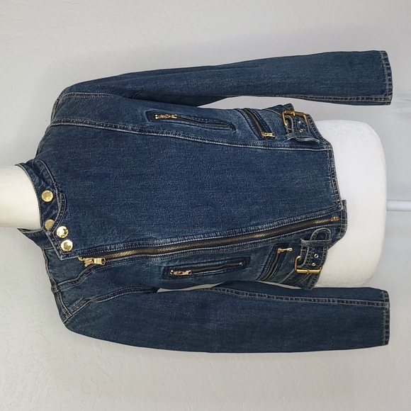 Lauren jeans Co. Ralph Lauren denim crop Jean jacket small moto